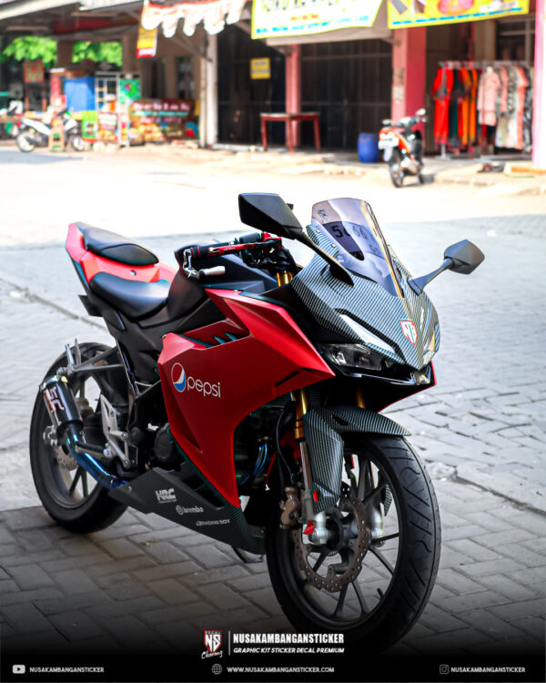 Stiker Motor Honda CBR 150R 2021 Merah Abu abu Fullbody 01