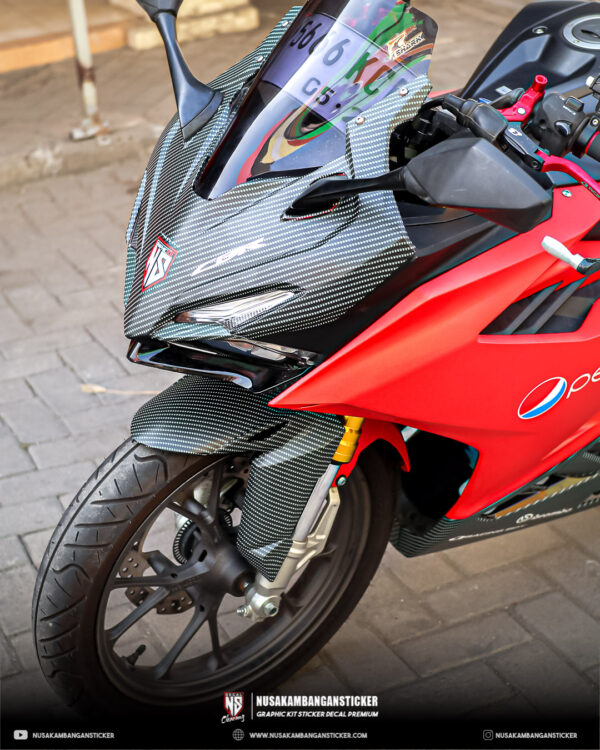 Stiker Motor Honda CBR 150R 2021 Merah Abu abu Fullbody 06