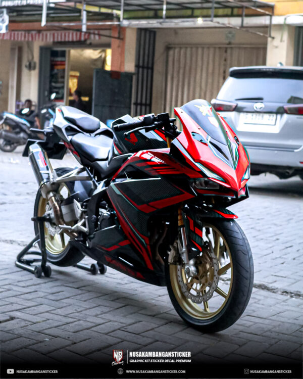 Stiker Motor Honda CBR 250RR Merah Abu abu Fullbody 02
