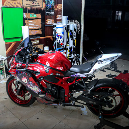 Striping kawasaki ZX 25R Anime Merah Fullbody 02