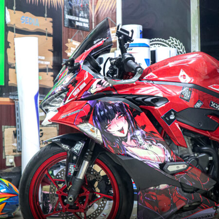 Striping kawasaki ZX 25R Anime Merah Fullbody 03