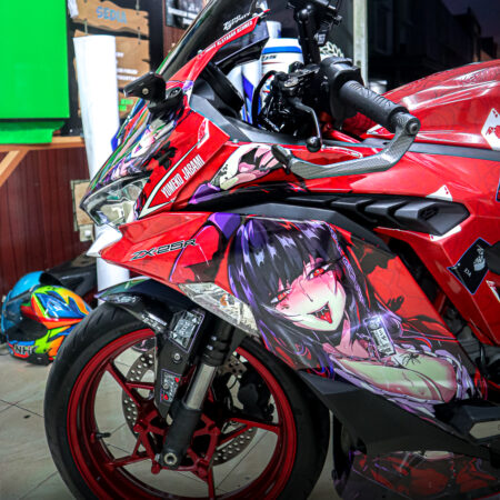 Striping kawasaki ZX 25R Anime Merah Fullbody 04