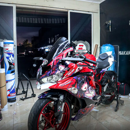 Striping kawasaki ZX 25R Anime Merah Fullbody 05