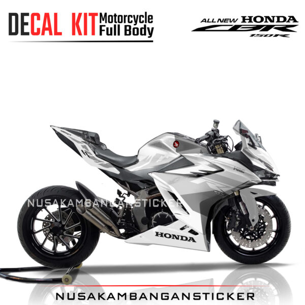 DECAL KIT STICKER CBR 150 R 2021 FIRE BLADE PUTIH ABU ABU FULLBODY