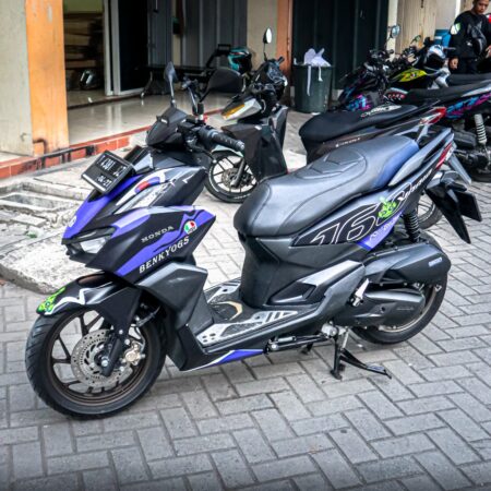 DECAL KIT STICKER HONDA VARIO 160 AGV VIA VIA HITAM FULLBODY