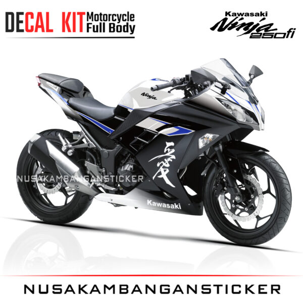 DECAL KIT STICKER NINJA 250 FI BIRU PUTIH STREET RACING FULLBODY