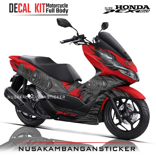 DECAL KIT STICKER PCX 160 MERAH ABU ABU FULLBODY