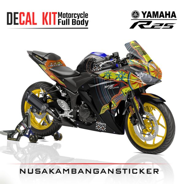 DECAL KIT STICKER R25 BLACK SUN&MOON FULLBODY