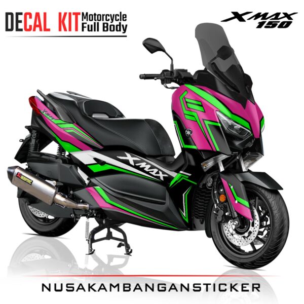 DECAL KIT STICKER XMAX 150 PINK GRAFIS HIJAU FULLBODY