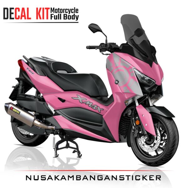 DECAL KIT STICKER XMAX 150 PINK KOMBINASI ABU ABU FULLBODY