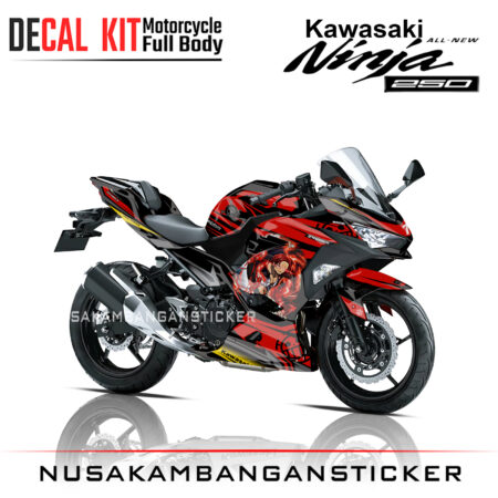 DECAL KIT STIKER ALL NEW NINJA 250 FI GRAFIS NAGAMI ONE PIECE RED RACING GRAPHIC DECAL