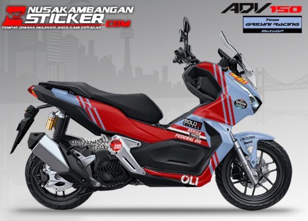 DECAL STICKER ADV 150 LIVERY MERAH BIRU RACING FULLBODY