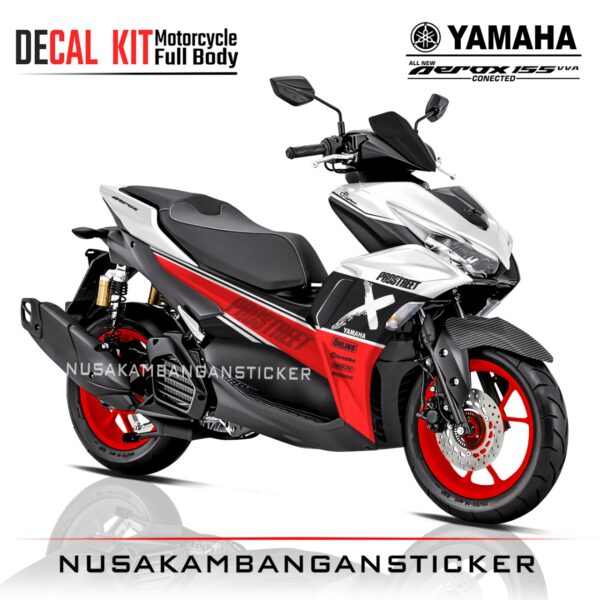 DECAL STICKER AEROX 155 CONECTED PROSTREET MERAH FULLBODY