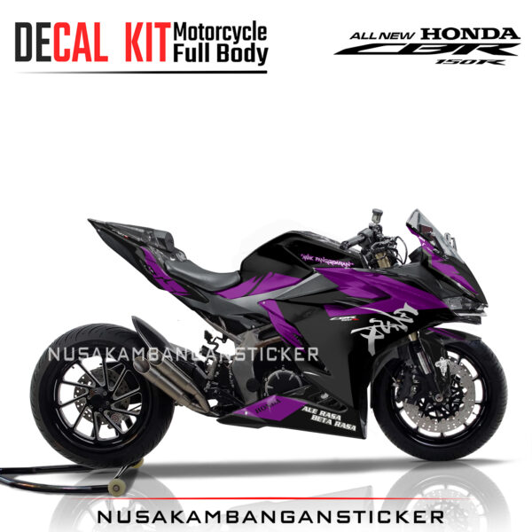 DECAL STICKER CBR 150R 2021 GRAFIS BABYRR VIOLET RACING FULLBODY