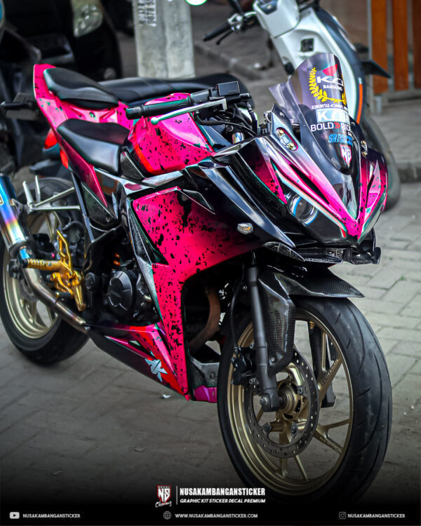 DECAL STICKER CBR 150R ALL NEW MOTIF BERCAK HITAM FULLBODY