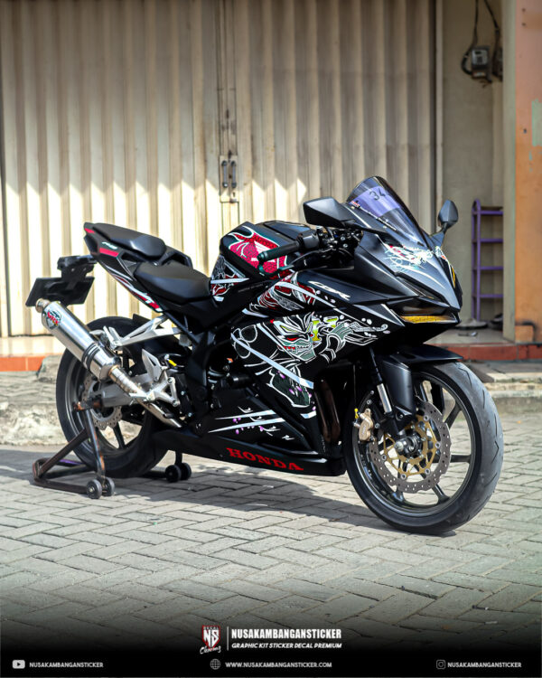 DECAL STICKER CBR 250 RR HITAM GARUDA SAMURAI FULLBODY