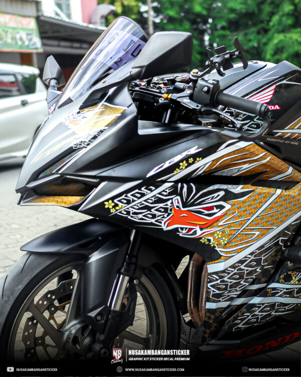 DECAL STICKER CBR 250 RR HITAM GARUDA SAMURAI FULLBODY