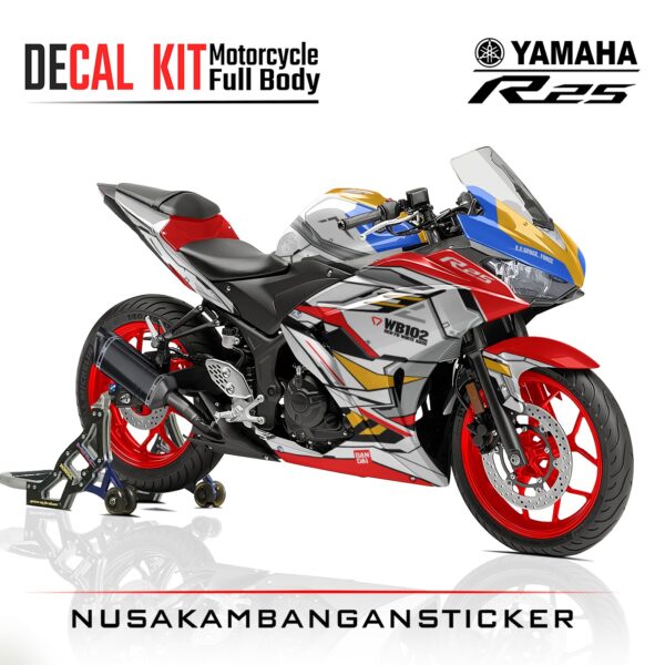 DECAL STICKER R25 OLD PUTIH GRAFIS RACING WB102 FULLBODY