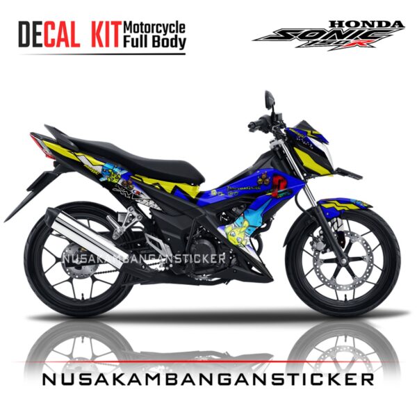 DECAL STICKER SONIC 150 R VIAVIA SHARK BIRU KUNING FULLBODY