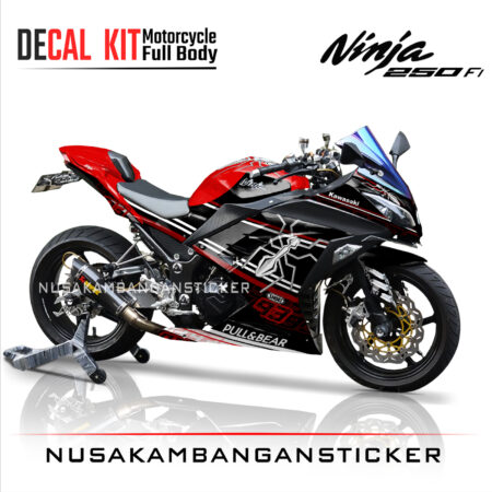 Decal Sticker Kawasaki Ninja 250 Fi Marq Marques Hitam Sticker Full Body