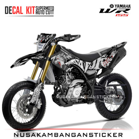 DECAL KIT STICKER SUPERMOTO WR 155 DESAIN GRAY WOLLF RACING GRAPHIC DECAL