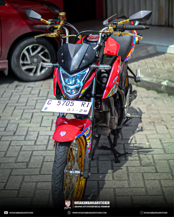 DECAL STICKER CB 150R MERAH GRAFIS STAR FULLBODY