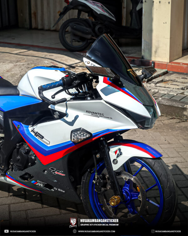 DECAL STICKER GSX 150R PUTIH GRAFIS FULLBODY