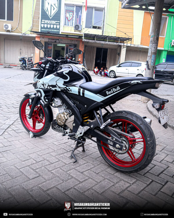 DECAL STICKER CB 150R HITAM KOMBINASI ABU ABU BANTENG FULLBODY