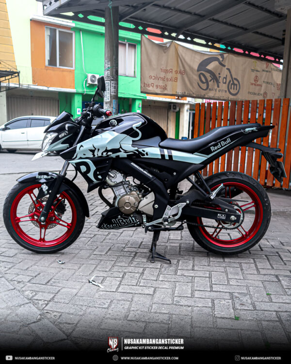 DECAL STICKER CB 150 R HITAM KOMBINASI ABU ABU BANTENG FULLBODY