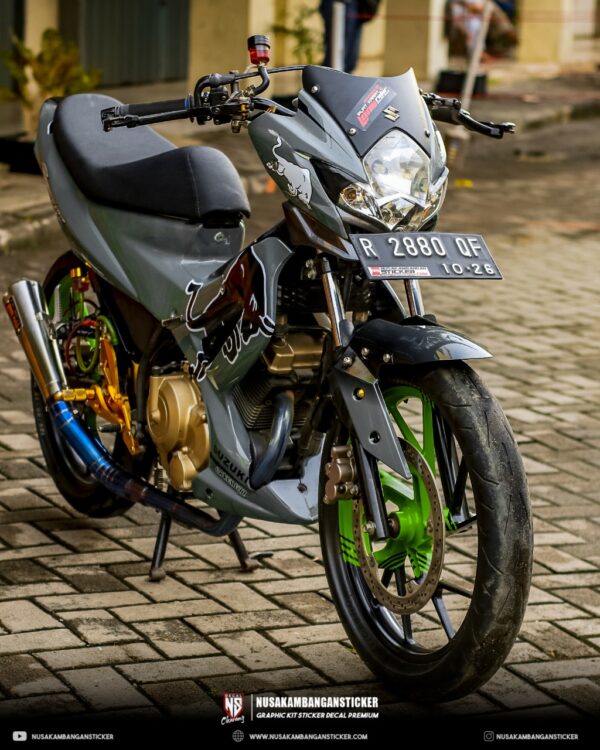 DECAL STICKER SATRIA 150 F ABU ABU BANTENG HITAM FULLBODY