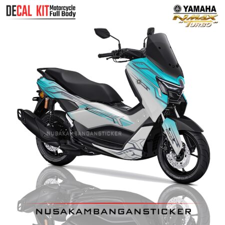 DECAL KIT STICKER NEW NMAX TURBO BIRU PUTIH GRADASI FULLBODY