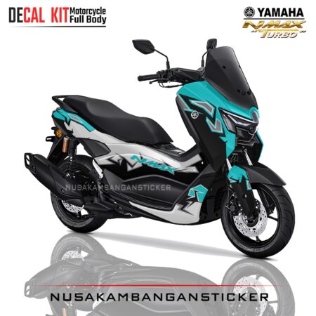 DECAL KIT STICKER NEW NMAX TURBO HITAM BIRU FULLBODY