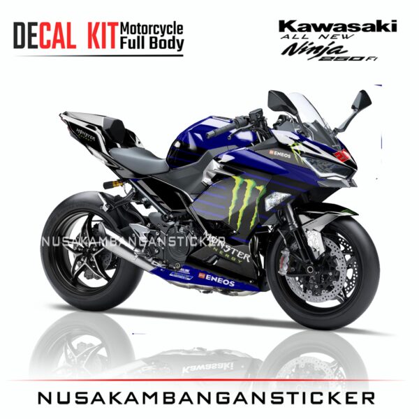 DECAL STICKER NEW NINJA 250 FI LIVERY BIRU HITAM FULLBODY