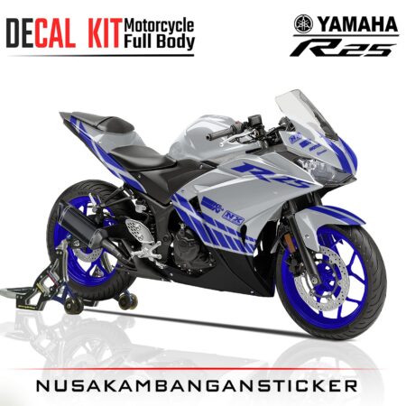 DECAL STICKER R25 ABU ABU GRAFIS BIRU SIMPLE FULLBODY