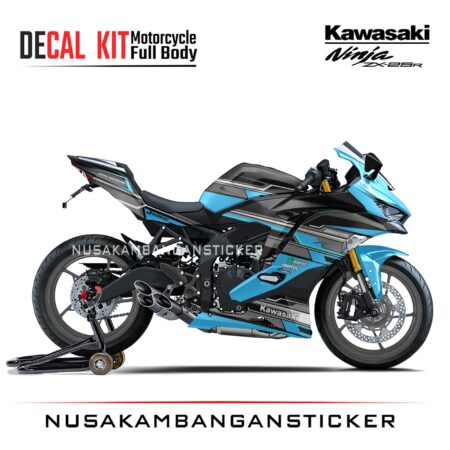 DECAL STICKER ZX25R HITAM GRAFIS ABU ABU BIRU FULBODY