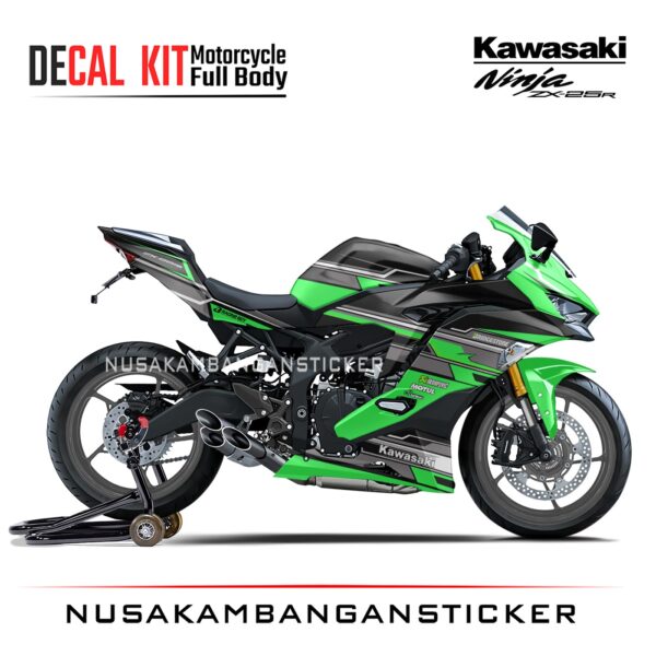 DECAL STICKER ZX25R HITAM GRAFIS ABU ABU HIJAU FULBODY