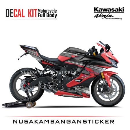 DECAL STICKER ZX25R HITAM GRAFIS ABU ABU MERAH FULBODY