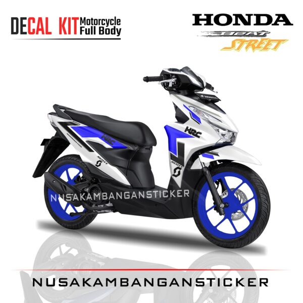 DECAL STIKER ALL NEW BEAT DELUX BIRU PUTIH HRC STICKER FULL BODY