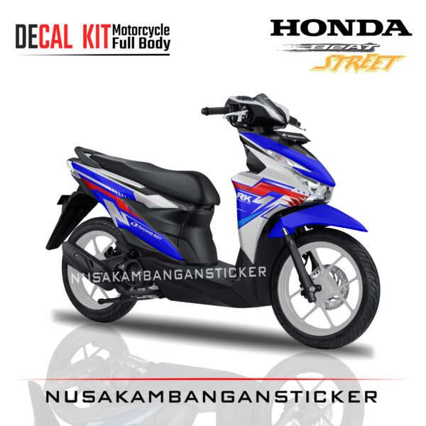 DECAL STIKER ALL NEW BEAT DELUX GRAFIS BIRU STICKER FULL BODY