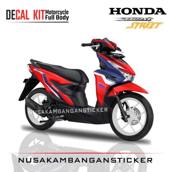 DECAL STIKER ALL NEW BEAT DELUX MERAH BIRU HRC STICKER FULL BODY