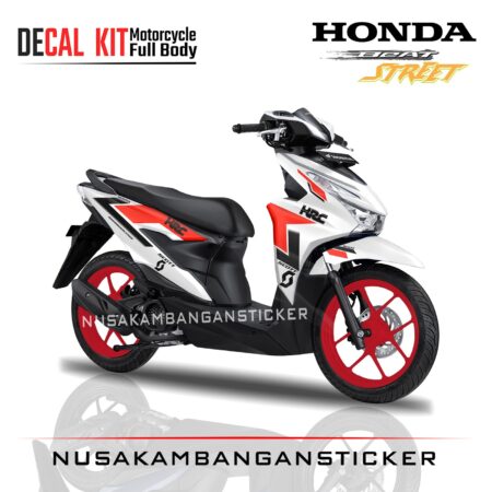 DECAL STIKER ALL NEW BEAT DELUX MERAH PUTIH HRC STICKER FULL BODY