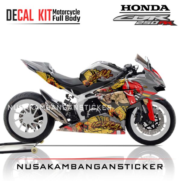 DECAL STICKER CBR 250RR MAFIA ABU ABU KUNING FULLBODY