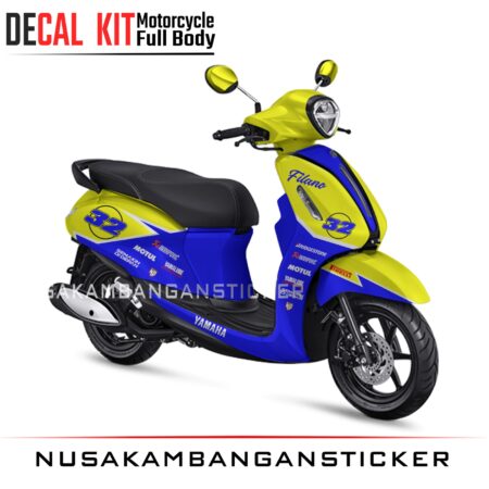 DECAL STICKER GRAND FILANO 32 BIRU KOMBINASI KUNING STABILO FULLBODY