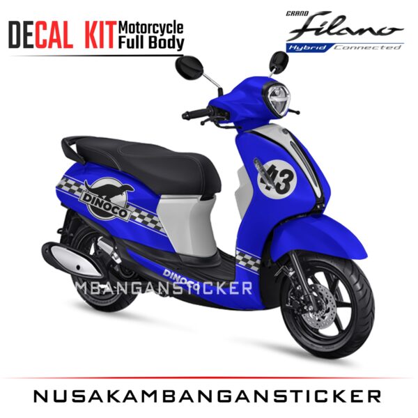 DECAL STICKER GRAND FILANO DINO 43 BIRU PUTIH FULLBODY