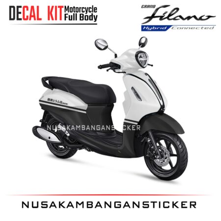 DECAL STICKER GRAND FILANO PUTIH HITAM KANJI FULLBODY