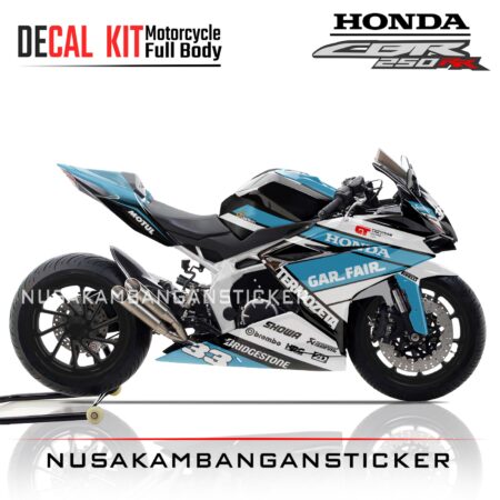 DECAL STICKER HONDA CBR 250RR GAR FAIR PUTIH BIRU MUDA FULLBODY