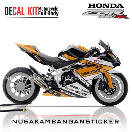 DECAL STICKER HONDA CBR 250RR GAR FAIR PUTIH ORENS FULLBODY