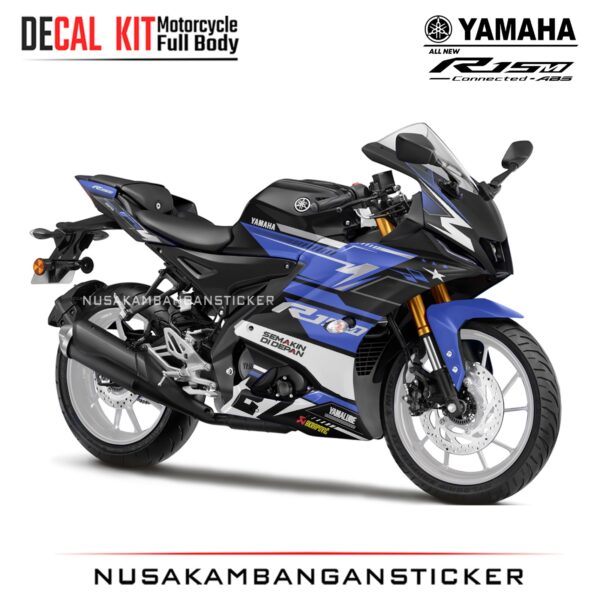 DECAL STICKER R15 V4 HITAM BIRU GRAFIS RACING STAR FULLBODY