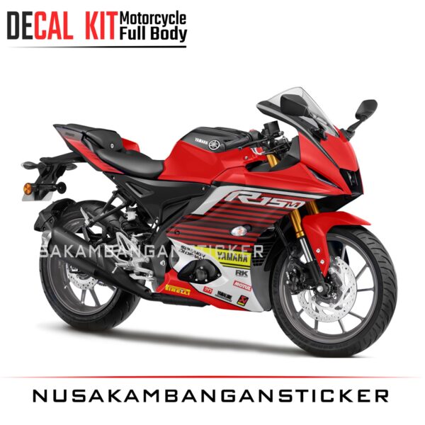 DECAL STICKER R15 V4 MERAH GRAFIS RACING FULLBODY