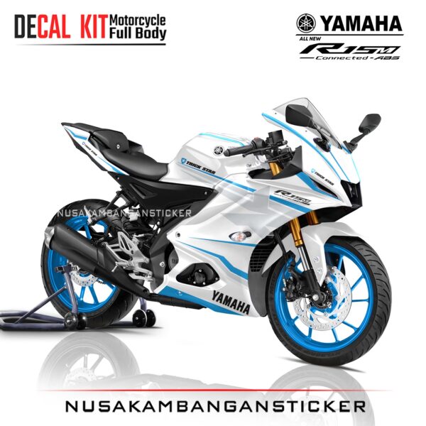 DECAL STICKER R15 V4 TRICKSTAR BIRU PUTIH FULLBODY